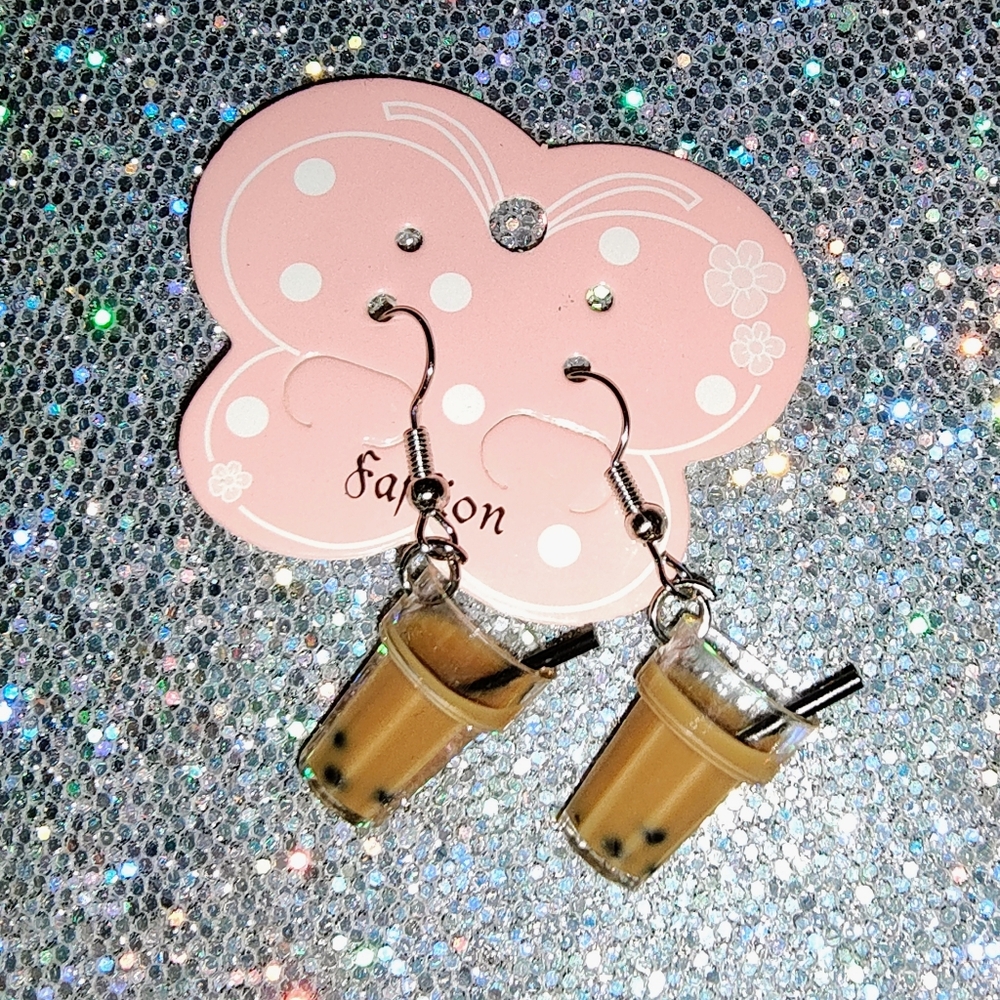 Boba / Bubble Tea Earrings